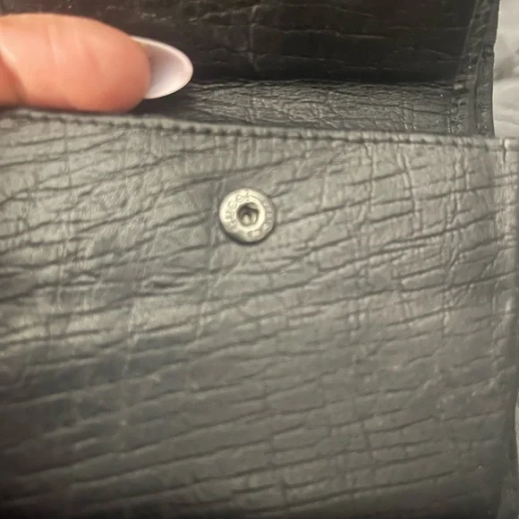 Gucci Black Leather bifold Wallet with Bamboo Accent vintage - Picture 12 of 12
